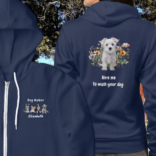Hunde-Spaziergang-Geschäftswerbung Hoodie