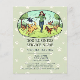 Hunde Spaziergang Haustiersitting Benutzerdefinier Flyer