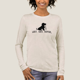 Hunde Spaziergang - Lauf. Wedel. Wiederhole.  Tri-Blend Shirt