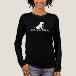 Hunde Spaziergang - Lauf. Wedel. Wiederhole.  Tri-Blend Shirt