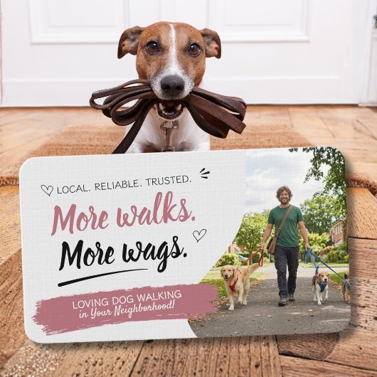 Hunde Spaziergang Pet Sitting mit QR-Code Visitenk Visitenkarte