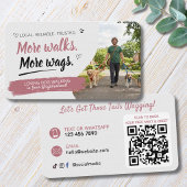 Hunde Spaziergang Pet Sitting mit QR-Code Visitenk Visitenkarte