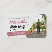 Hunde Spaziergang Pet Sitting mit QR-Code Visitenk Visitenkarte (Vorderseite)
