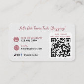 Hunde Spaziergang Pet Sitting mit QR-Code Visitenk Visitenkarte (Rückseite)