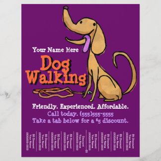 Hunde Spaziergang.Werbeflyer Flyer