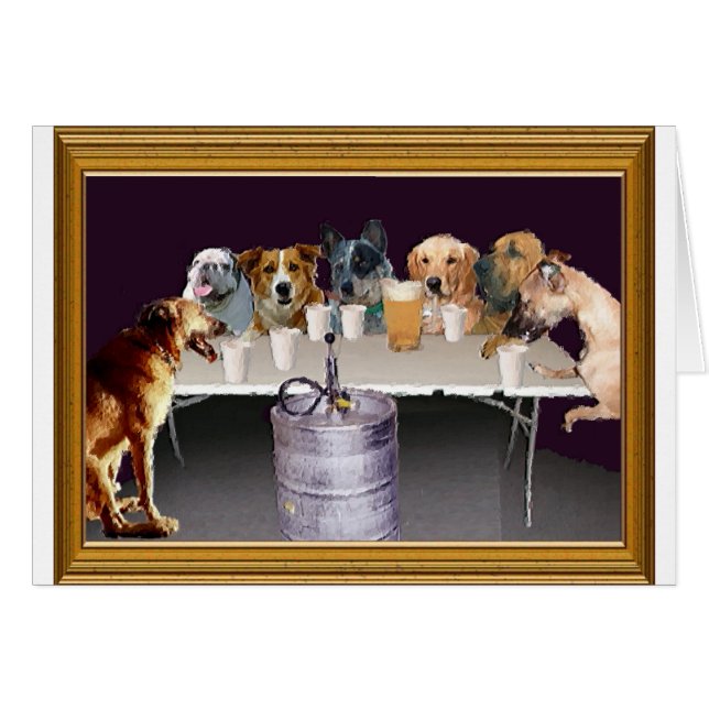 Hunde spielen (Vorderseite (Horizontal))