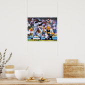 Hunde spielen Baseballplakat Poster (Küche)