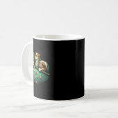 Hunde spielen Billard Billard 8 Ball Kaffeetasse (Vorderseite Links)