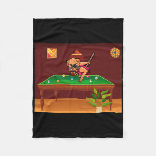 Hunde spielen Billard Billard Billard Player Dog L Fleecedecke
