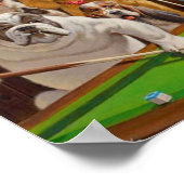 Hunde spielen Billiard von Cassius Marcellus Co Poster (Ecke)