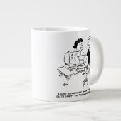 Hunde spielen Computerspiele. Funny Jumbo-Tasse (Vorderseite Rechts)