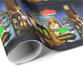 Hunde spielen ein Spiel des Pokers Geschenkpapier (Rolleneckpunkt)