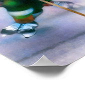 Hunde spielen Hockey Poster (Ecke)