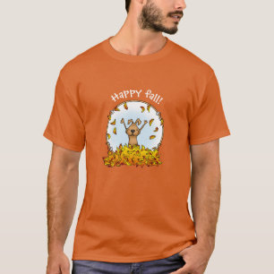 Hunde spielen in einem Pile von Herbstlauben - Nie T-Shirt