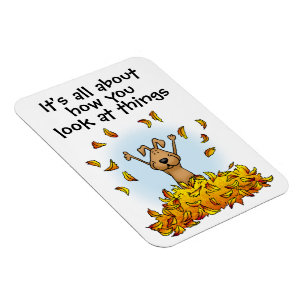 Hunde spielen in einem Pile von Herbstlauben - Spa Magnet