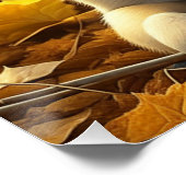 Hunde spielen in Herbstlauben Poster (Ecke)