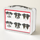 Hunde spielen Metal Lunchbox (Rückseite)
