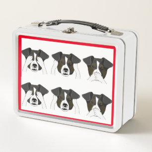 Hunde spielen Metal Lunchbox