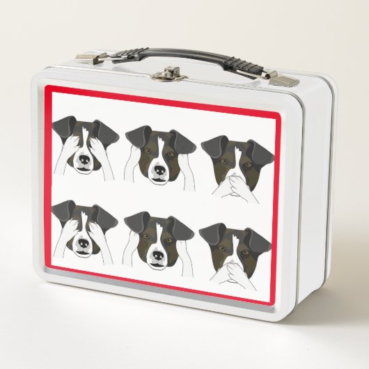 Hunde spielen Metal Lunchbox (Vorderseite)
