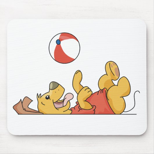 Hunde spielen mit Kugelschreibern und Geschenken Mousepad (Vorne)