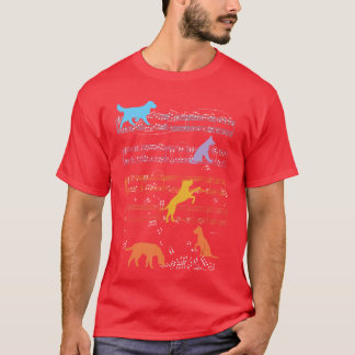 Hunde spielen mit Notenblättern Musiceacher vi T-Shirt
