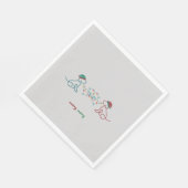 Hunde spielen mit Weihnachtsbeleuchtung Party Napk Serviette (Ecke)