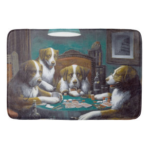 Hunde spielen Poker Cassius Marcellus Coolidge 189 Badematte