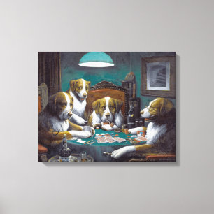 Hunde spielen Poker Cassius Marcellus Coolidge 189 Leinwanddruck