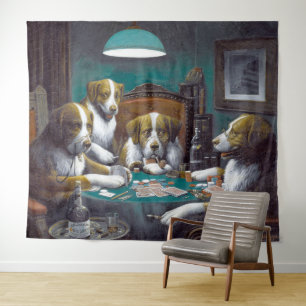 Hunde spielen Poker Cassius Marcellus Coolidge 189 Wandteppich
