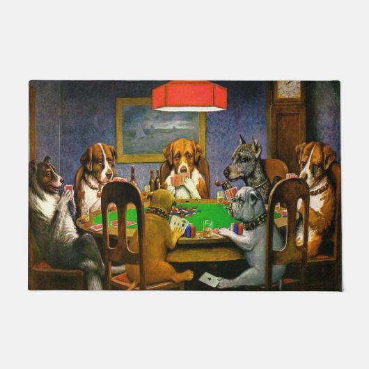 Hunde spielen Poker Door Mat Fußmatte (Vorderseite)