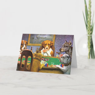 Hunde spielen Poker - Ein Freund in Not Karte