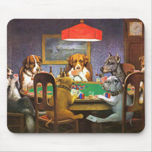 Hunde spielen Poker - Ein Freund in Not Mousepad