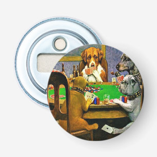 Hunde spielen Poker Flaschenöffner