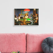 Hunde spielen Poker Leinwanddruck (Insitu (Wohnzimmer))