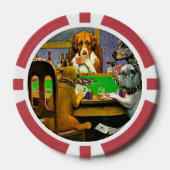 Hunde spielen Poker Pokerchips (Vorderseite)