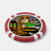Hunde spielen Poker Pokerchips (Einzeln)