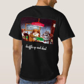 Hunde spielen Poker Schwarzer T - Shirt für Männer (Rückseite)