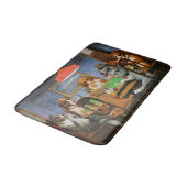 Hunde spielen Poker von Cassius Marcellus Coolidge Badematte (Schrägansicht)