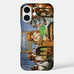 Hunde spielen Poker von Cassius Marcellus Coolidge iPhone 16 Hülle