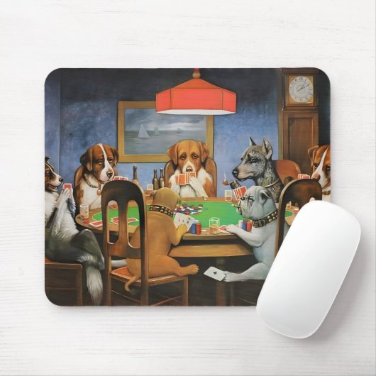 Hunde spielen Poker von Cassius Marcellus Coolidge Mousepad (Mit Mouse)