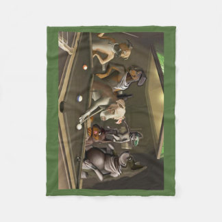 Hunde spielen Poolbillard - Dogz Fleecedecke