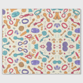 Hunde Spielzeug Muster Muster Leckereien Pet Pette Geschenkpapier (Flach)