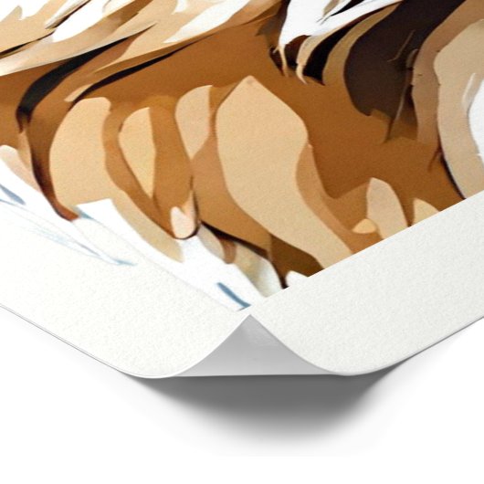 Hunde Spitz Pop Art Poster (Ecke)