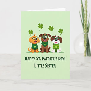 Hunde St. Patricks Day Faux-Goldfolienkarte Karte