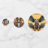 Hunde Steampunk mit Flügeln Konfetti (Vorderseiten)