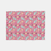 Hunde, Sterne und Blume Fleecedecke (Vorderseite (Horizontal))