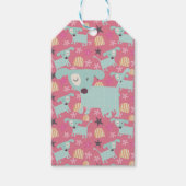 Hunde, Sterne und Blume Geschenkanhänger (Vorderseite)