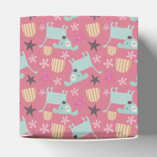 Hunde, Sterne und Blume Geschenkschachtel (Oben)
