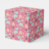 Hunde, Sterne und Blume Geschenkschachtel (Rückseite)