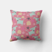 Hunde, Sterne und Blume Kissen (Rückseite)